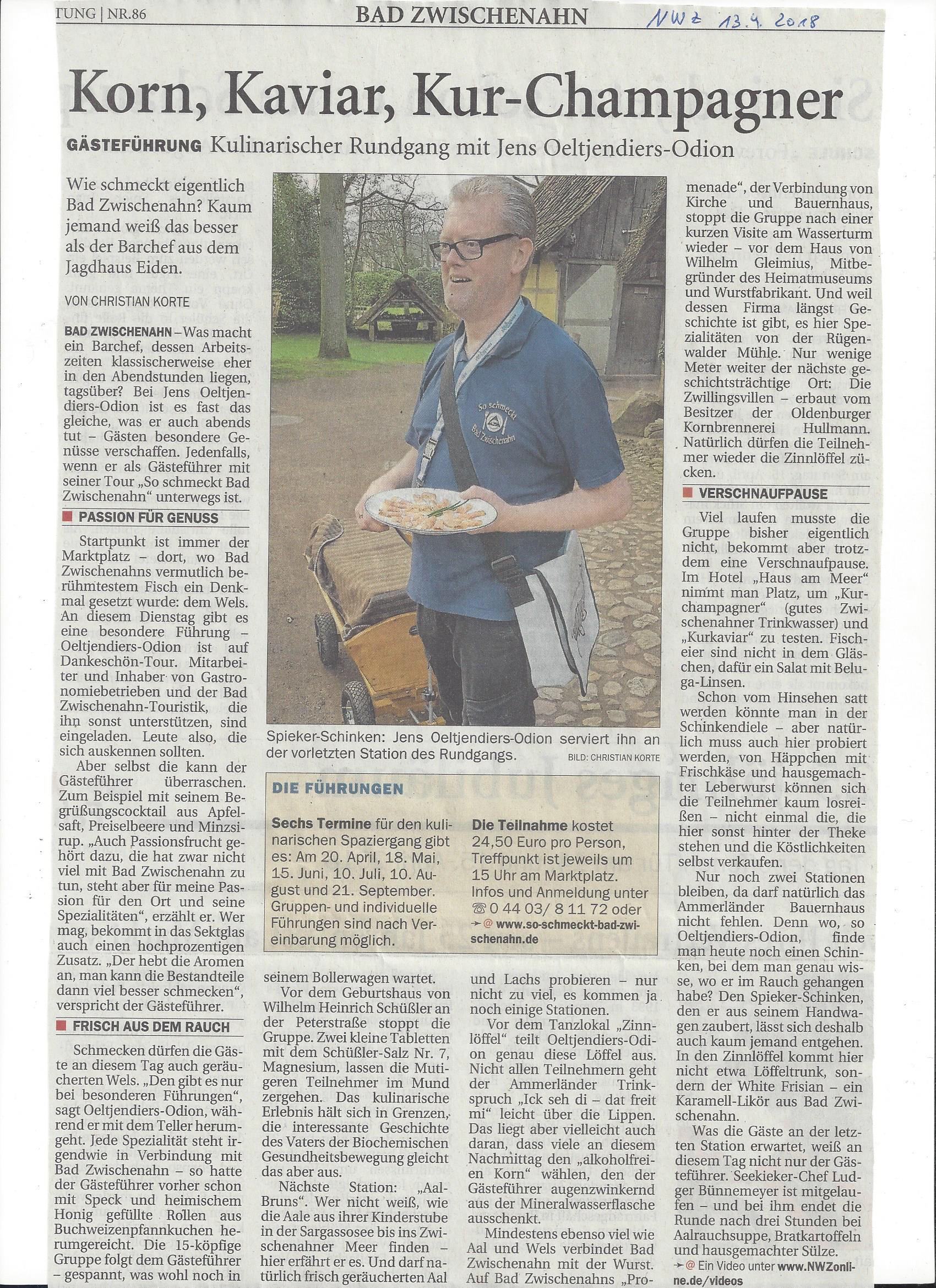 Zeitungsartikel NWZ